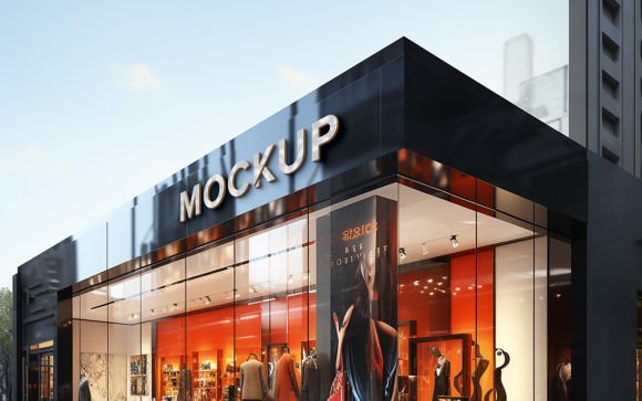 Download Logo Shop Sign Mockup Realistic - Shop sign Collection