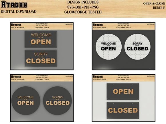 Download Open Closed BUNDLE Shop Sign Cut Files - Premium Resources