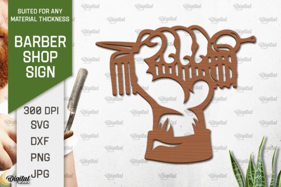 Download Wood Barber Shop Sign Laser Cut - Shop sign Collection