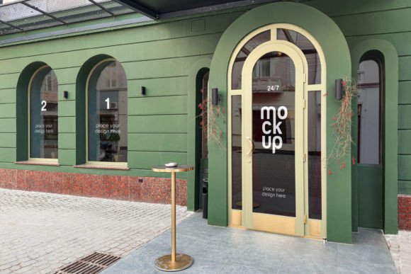 Download Free Restaurant Facade Mockup - Facade mockup Collection