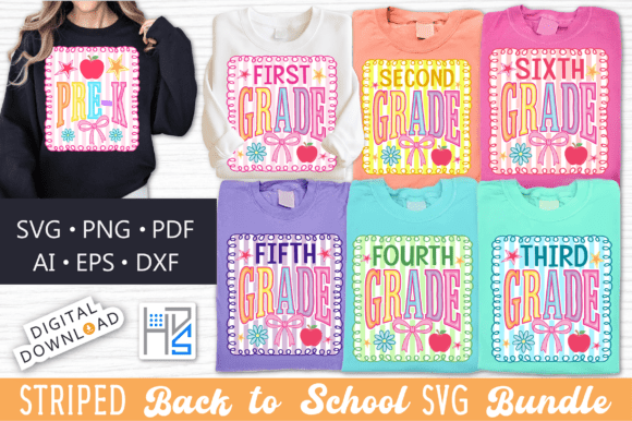 Download Striped Back to School SVG Bundle - School svg Collection