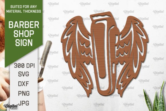 Download Wood Barber Shop Sign Laser Cut - Shop sign Collection